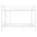 Lit superposé Luxystar Full XL au-dessus d'un lit Queen, cadre en métal avec barrières de sécurité, séparable en deux lits individuels pour appartement