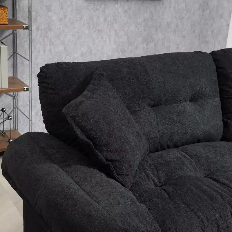 Canapé deux places large EHMKNP de 213 cm avec coussins d'assise profonds pour salon, appartement