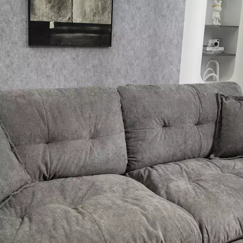 Canapé deux places large EHMKNP de 213 cm avec coussins d'assise profonds pour salon, appartement