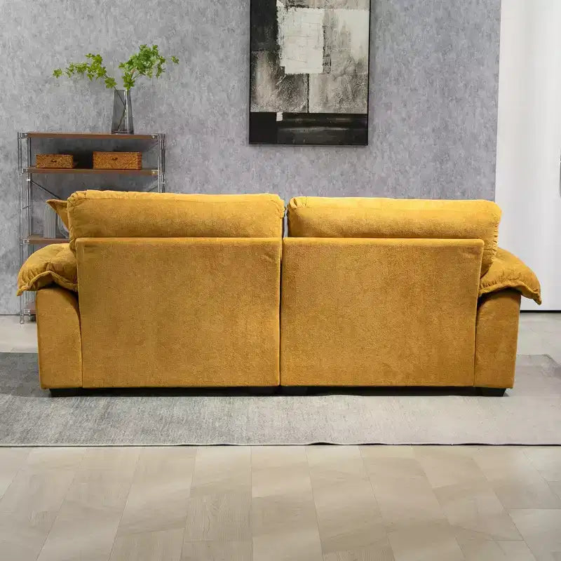 Canapé deux places large EHMKNP de 213 cm avec coussins d'assise profonds pour salon, appartement