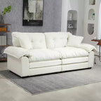 Canapé deux places large EHMKNP de 213 cm avec coussins d'assise profonds pour salon, appartement