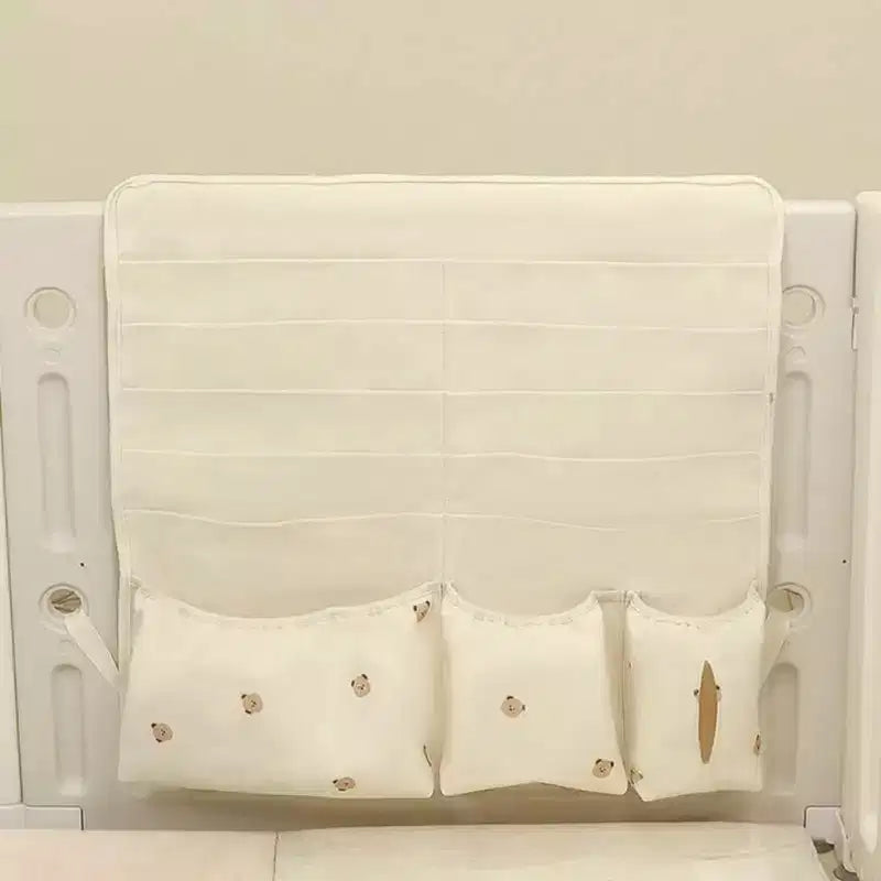 Alilang Organisateur Suspendu Multi-Poches avec Motifs Mignons 28x25cm - Beige Clair