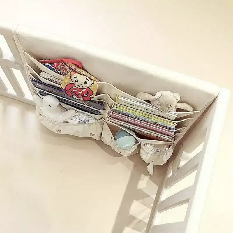 Alilang Organisateur Suspendu Multi-Poches avec Motifs Mignons 28x25cm - Beige Clair