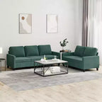 vidaXL Ensemble de canapés avec coussins Canapé et fauteuil pour salon 2 pièces Velours