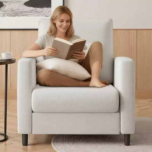 51 Cloud-Like Loveseat Sofa - Plush 2-Seater with Pocket Springs for Small Spaces Apartment Living Room