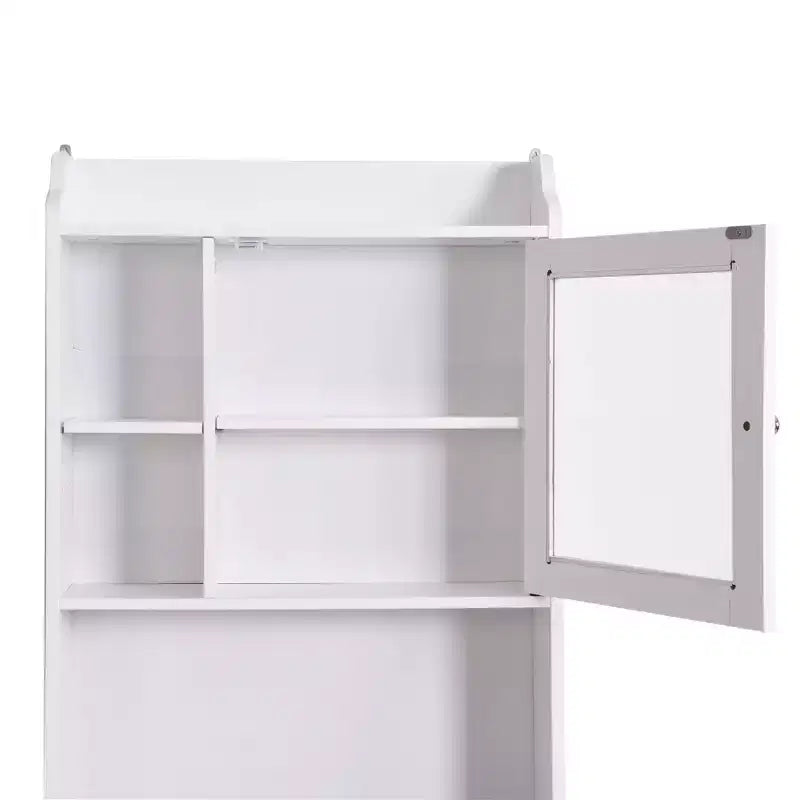 Meuble de rangement Okak de 172 cm au-dessus des toilettes avec étagères ouvertes, meuble de rangement de salle de bain en bois pour la maison, la salle de bain