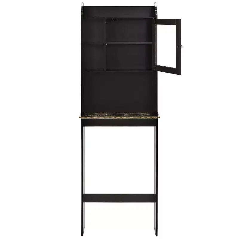 Meuble de rangement Okak de 172 cm au-dessus des toilettes avec étagères ouvertes, meuble de rangement de salle de bain en bois pour la maison, la salle de bain