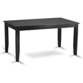HomeStock 5-Pc Black Finish Solid Wood Top - Dining Room Set - Seats 4