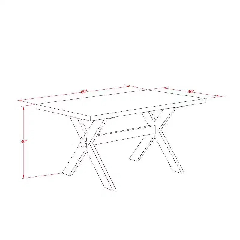 HomeStock – Table à manger 6 pièces avec plateau en bois massif finition chêne naturel, 1 banc et 4 chaises