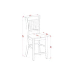 Ensemble de salle à manger à hauteur de comptoir de cuisine - Table et 4 chaises - Fini chêne