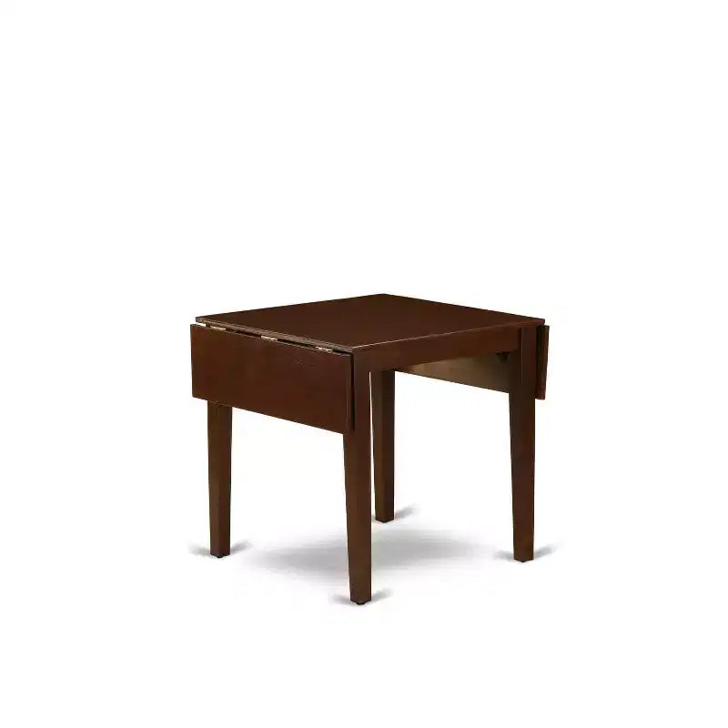 Ensemble de salle à manger rectangulaire rembourré 5 pièces en bois massif finition acajou (4 places)