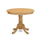 Ensemble table à manger ronde - Table de 36 pouces et 2 chaises - Tissu en lin - Base en bois massif