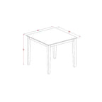 Ensemble Table et Chaises de Cuisine Compact - Salle à Manger 3 Pièces - Table Carrée 91 cm - Finition Blanc Lin