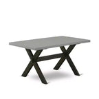 Ensemble de salle à manger 5 pièces en chêne massif naturel avec 1 table et 4 chaises avec