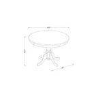 Ensemble Table à Manger Ronde - Table Ronde 3 Pièces avec Chaises Parsons - Style Gothique Glamour