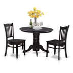 Kitchen Table Set 5 Piece - Round Dining Table with Chairs - Modern Bistro Style Furniture