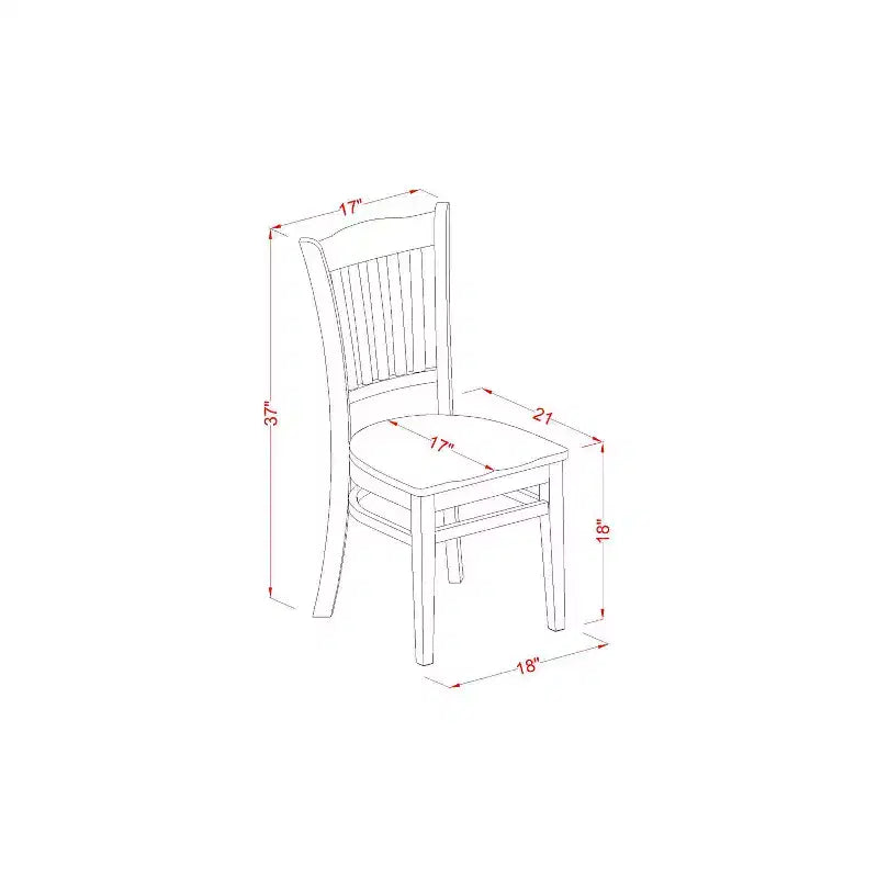 Table à manger HomeStock 5 pièces rectangulaire en bois massif finition chêne naturel avec 4 chaises