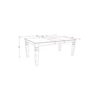 Table de salle à manger HomeStock 7 pièces rectangulaire avec plateau en bois massif finition crème et cerise et 6 chaises avec rallonge papillon