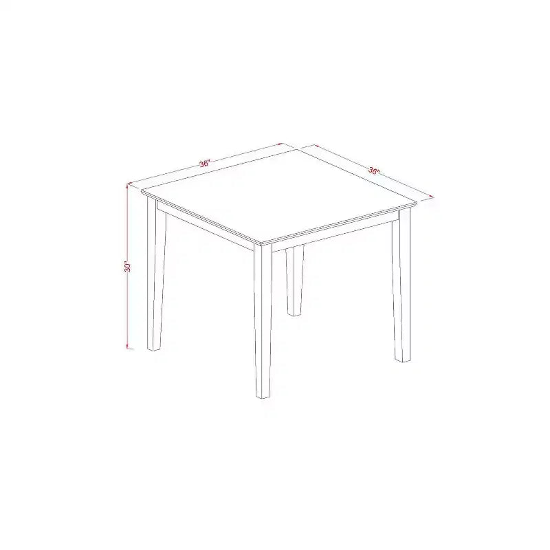 Ensemble repas toscan 3 pièces - Table carrée et 2 chaises en lin - 91x91 cm - Idéal petits espaces