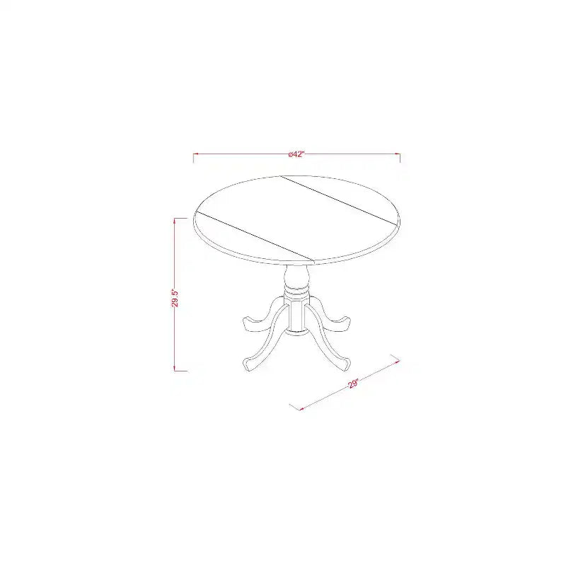 Ensemble table de salle à manger avec 2 chaises, table de cuisine ronde à abattants, bois d'hévéa massif, finition marron selle, 107x107 cm