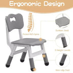 Ensemble Table et 4 Chaises pour Enfants, Table et Chaises Réglables en Hauteur pour Enfants de 3 à 10 Ans, Plateau Graffiti, Pieds Antidérapants