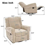 Fauteuil inclinable manuel pivotant à 360° en chenille Christopher Knight Home Ilana