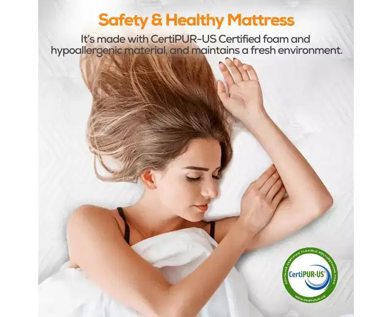 Matelas Hybride Queen 35 cm en Boîte, Mousse à Mémoire de Forme Gel Sensation Moyenne, Housse Respirante Rafraîchissante, Isolation des Mouvements, CertiPUR-US