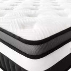 Matelas Hybride Queen 35 cm en Boîte, Mousse à Mémoire de Forme Gel Sensation Moyenne, Housse Respirante Rafraîchissante, Isolation des Mouvements, CertiPUR-US