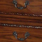 Table de chevet Royal Hampton à deux tiroirs de style traditionnel, marron