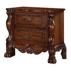 Table de chevet Royal Hampton à deux tiroirs de style traditionnel, marron