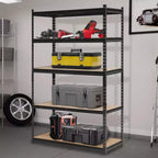 Étagères de garage robustes, étagères de rangement réglables à 5 niveaux, 152x61x183cm, étagères de rangement réglables, unité d'étagères métalliques utilitaires