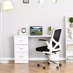 47 Bureau d'ordinateur de maison moderne combiné avec étagère, table d'écriture, poste de travail avec 3 tiroirs et étagère de rangement