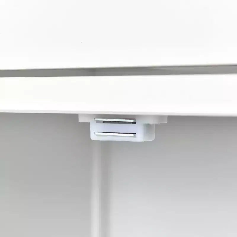 Desservante d'îlot de cuisine PexFix de 137,9 cm avec plateau en bois massif et roues verrouillables, armoire à 4 portes et deux tiroirs, support à épices et porte-serviettes, blanche