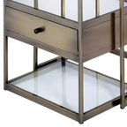 Tables gigognes Royal Hampton, verre transparent et laiton, lot de 2