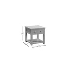 Table d'appoint rustique de style « ferme » en pin recyclé, Jofran, comté de Madison