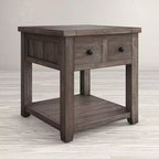 Table d'appoint rustique de style « ferme » en pin recyclé, Jofran, comté de Madison