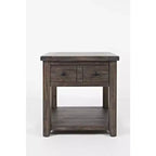 Jofran,Madison County Rustic Reclaimed Pine Farmhouse End Table