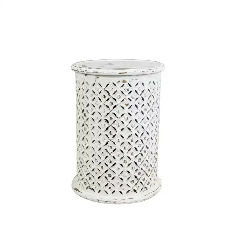 Jofran,Decker Distressed Hardwood Global Drum End Table