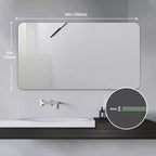 Miroir de courtoisie mural de 40 x 30 pouces pour salle de bain, anti-buée, étanche