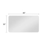 Miroir de courtoisie mural de 40 x 30 pouces pour salle de bain, anti-buée, étanche