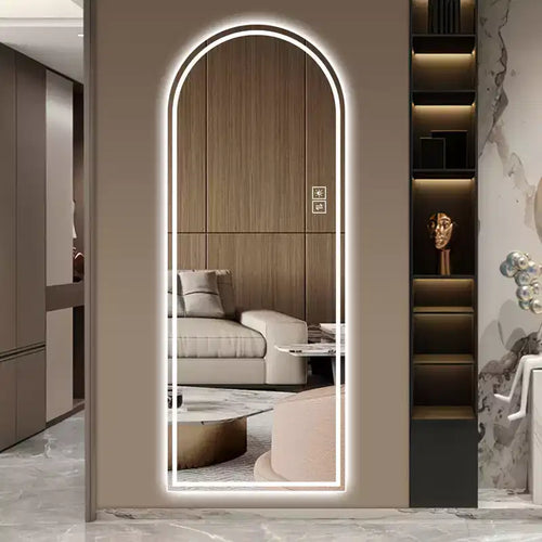 65 x 21 inch Arch LED Full Length Mirror Dimmable Full-Length Standing or Wall-Mounted for Bedroom Living Room Dressing Room