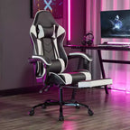 Chaise de jeu pivotante et réglable Okak avec appuie-tête et support lombaire, chaise de bureau ergonomique pour adultes