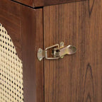 Lit escamotable grand lit Luxystar avec grand tiroir, station d'alimentation et panneau en rotin pour salon et petits appartements