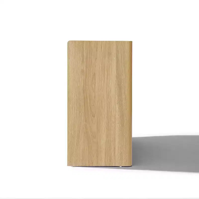 LuxenHome Commode à 6 tiroirs chêne noisetier 47,2 po avec côtés surélevés, plateau en faux marbre, bois manufacturé durable marron