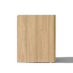 LuxenHome Table de chevet 23" en chêne avec plateau en faux marbre, table de chevet en bois avec étagère de rangement ouverte marron