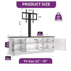 Meuble TV de ferme avec support pour téléviseur 70 pouces, centre de divertissement, console multimédia avec support réglable en hauteur pour salon