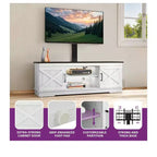 Meuble TV de ferme avec support pour téléviseur 70 pouces, centre de divertissement, console multimédia avec support réglable en hauteur pour salon