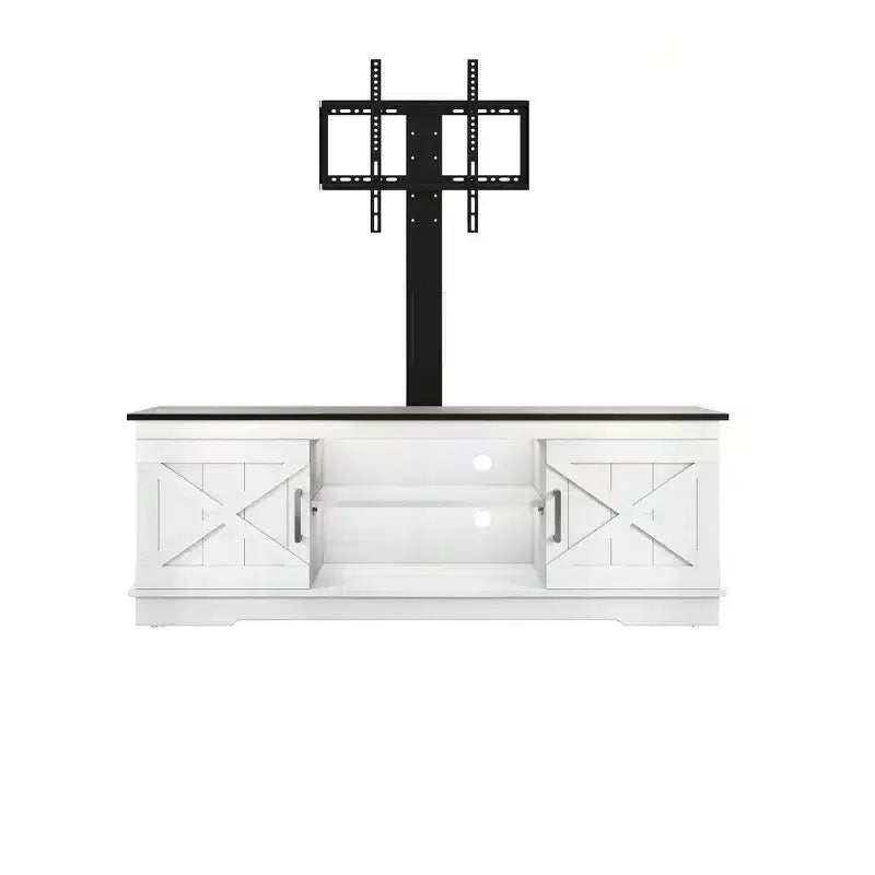 Meuble TV de ferme avec support pour téléviseur 70 pouces, centre de divertissement, console multimédia avec support réglable en hauteur pour salon