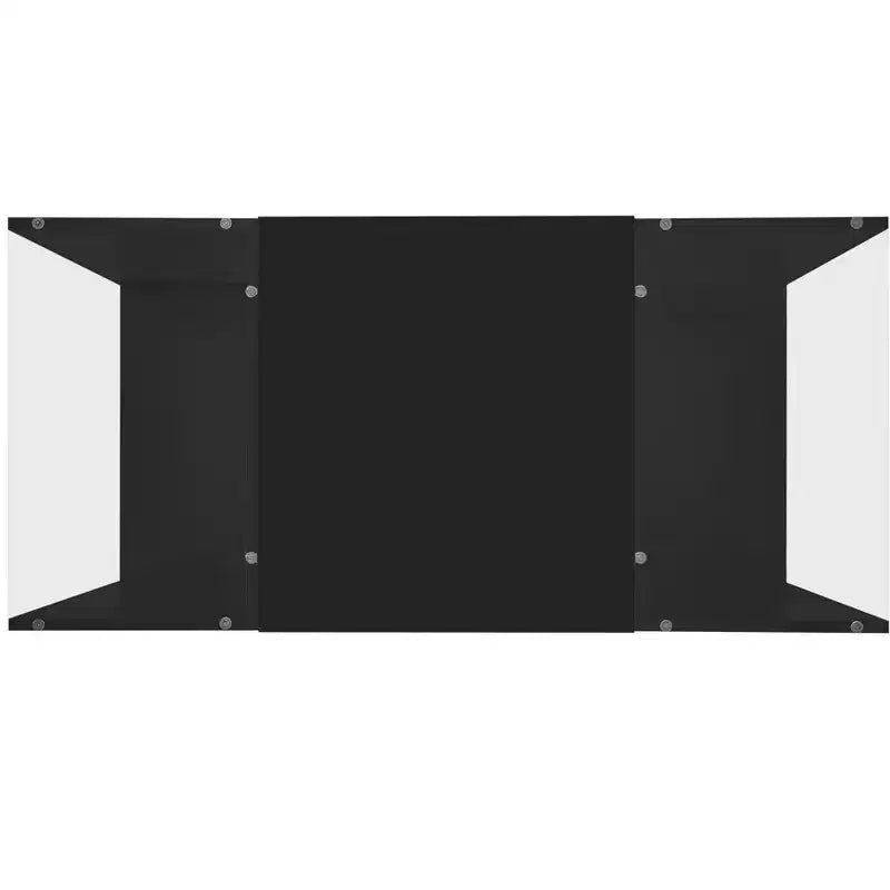 Table basse moderne avec lumières LED, table basse rectangulaire avec rangement, table basse avec tiroirs pour salon