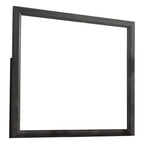 Miroir Royal Hampton, cadre en bois contemporain de 39 pouces, gris